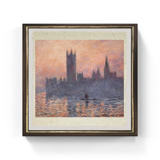 Case del parlamento di Claude Monet su pregiata carta Amalfi