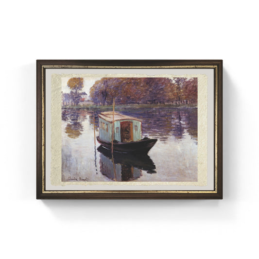 La barca-atelier di Claude Monet su pregiata carta Amalfi