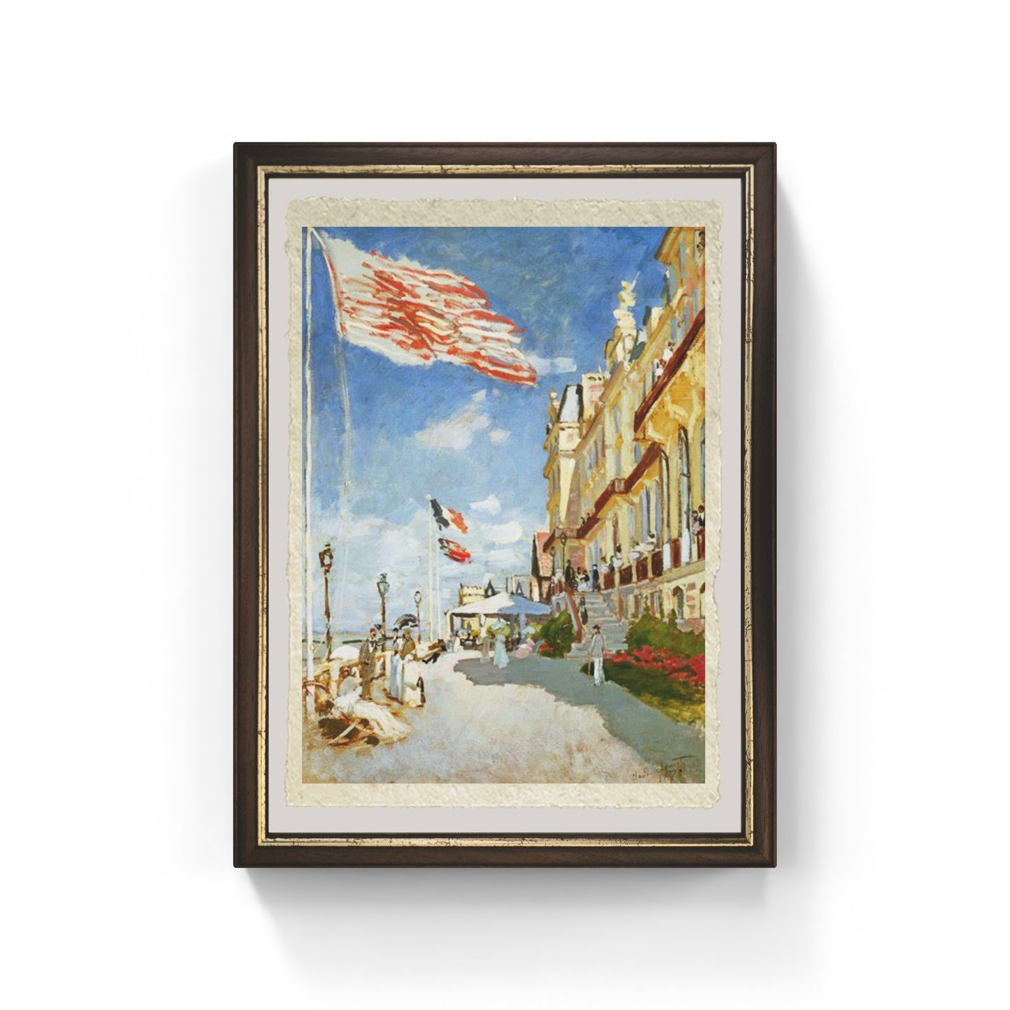 Hotel des Roches Noires, Trouville di Claude Monet su pregiata carta Amalfi