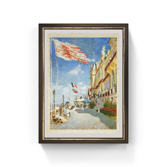Hotel des Roches Noires, Trouville di Claude Monet su pregiata carta Amalfi