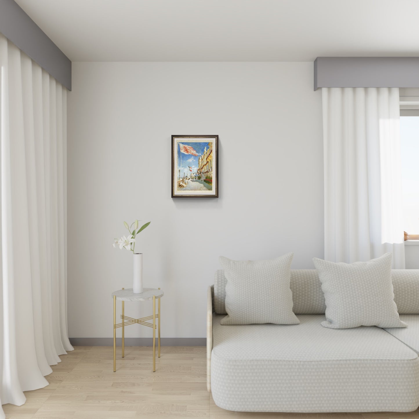 Hotel des Roches Noires, Trouville di Claude Monet su pregiata carta Amalfi