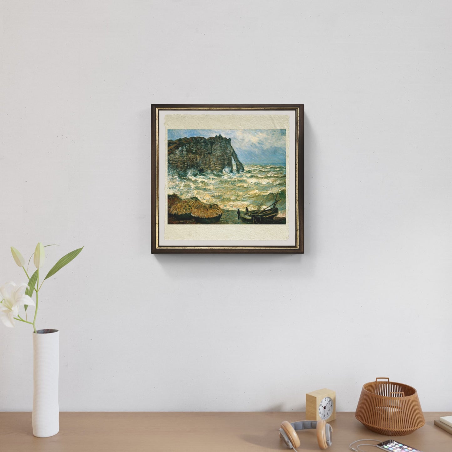 Nuvole di tempesta, Etretat di Claude Monet su pregiata carta Amalfi