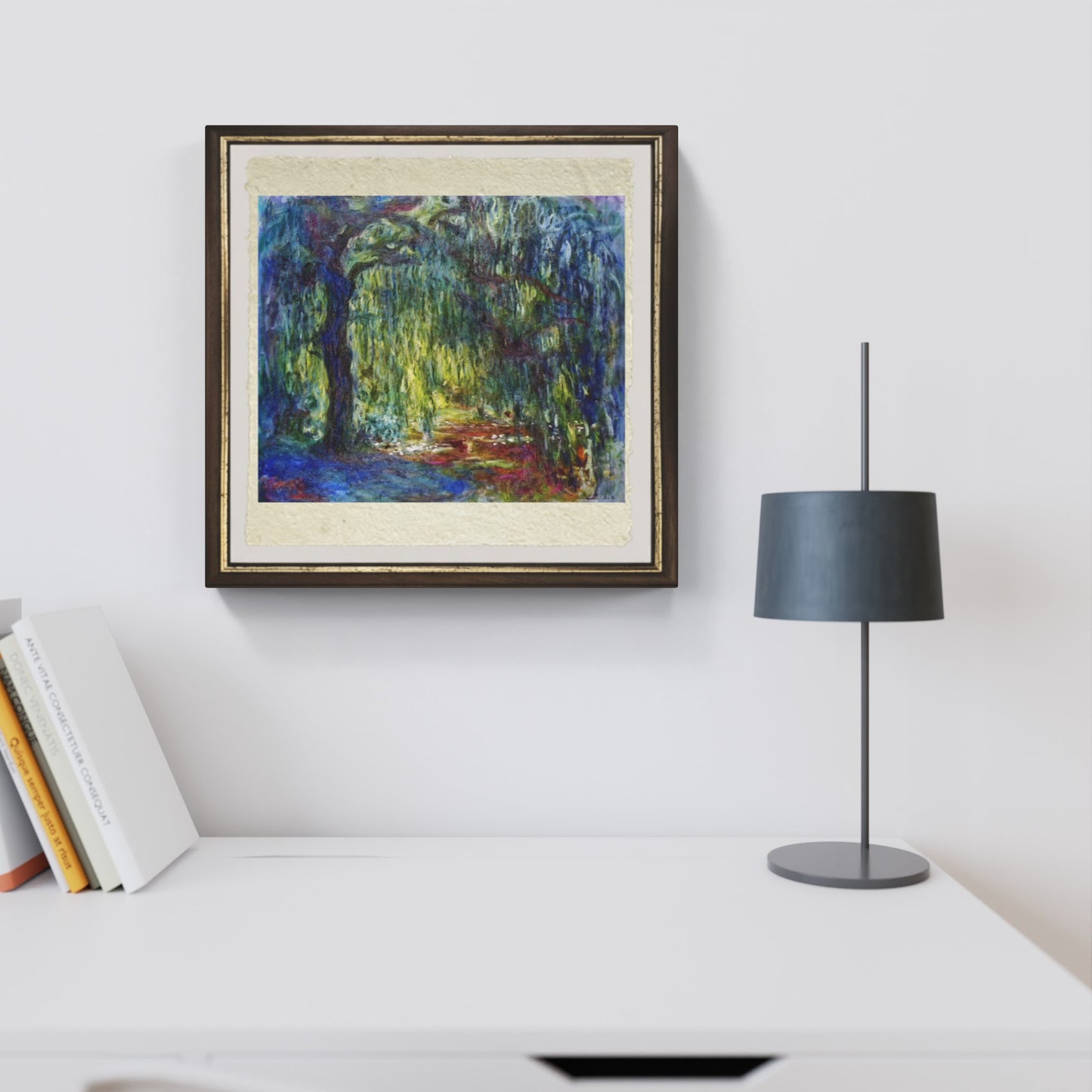 I salici piangenti di Claude Monet su pregiata carta Amalfi