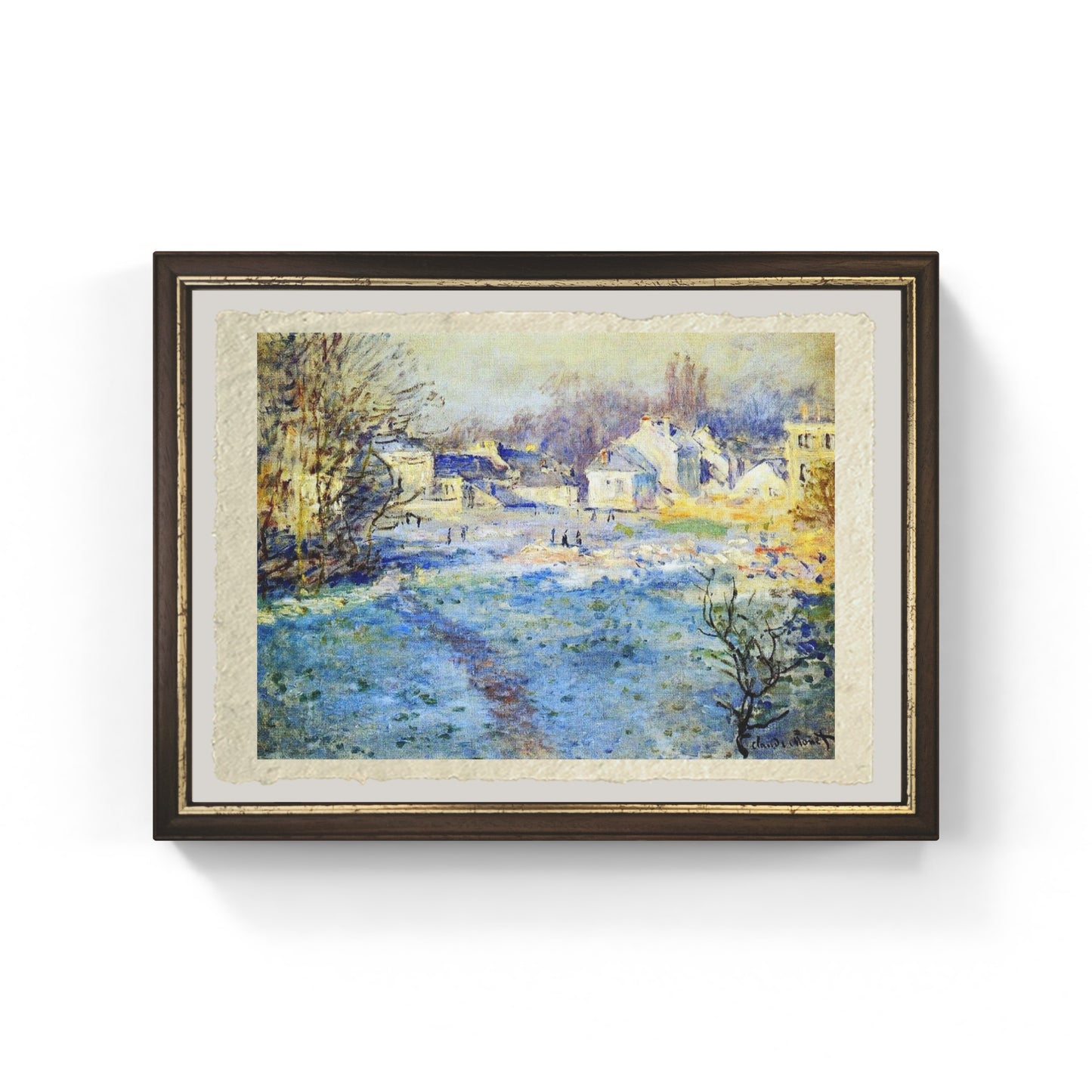 Gelata bianca di Claude Monet su pregiata carta Amalfi