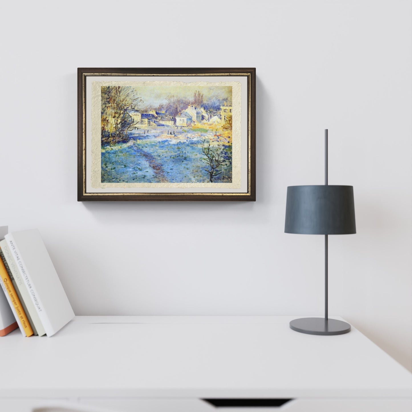 Gelata bianca di Claude Monet su pregiata carta Amalfi