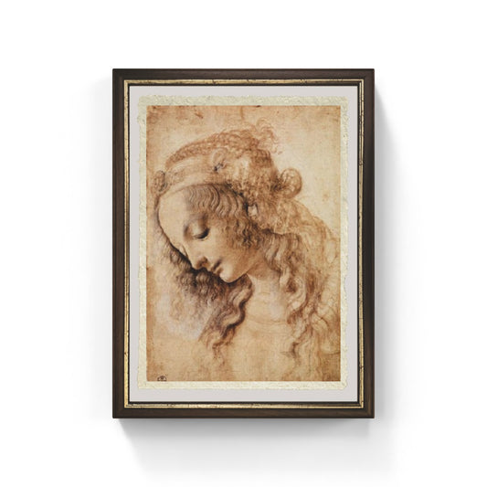 Testa di Donna - La Scapigliata di Leonardo Da Vinci su pregiata carta Amalfi
