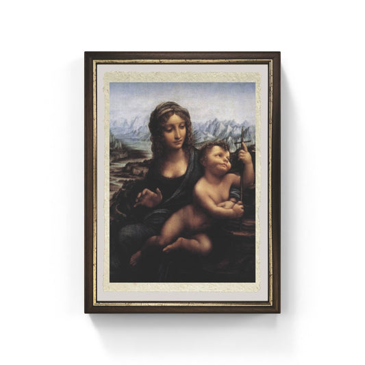 La Madonna dei Fusi di Leonardo da Vinci su pregiata carta Amalfi