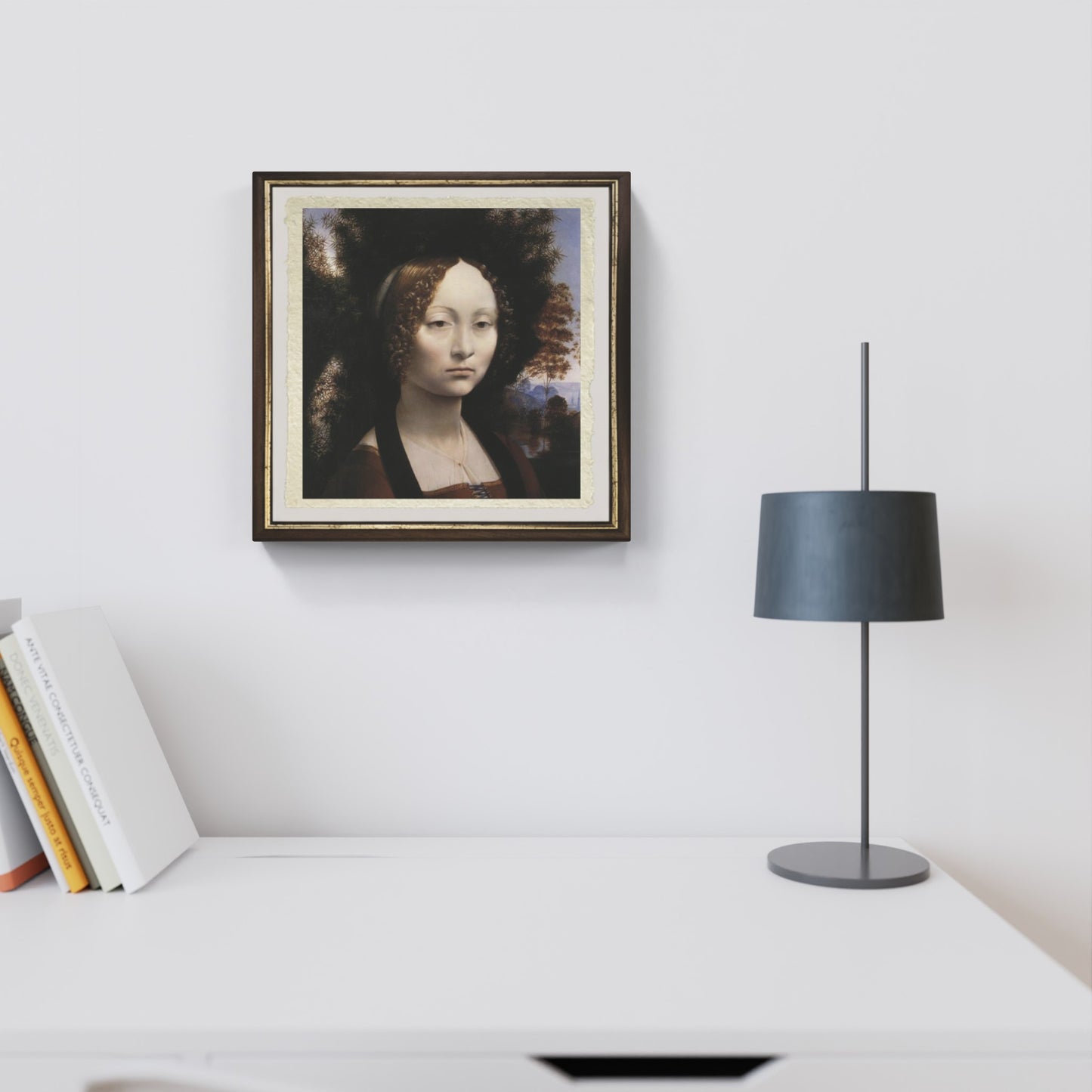 Portrait of Ginevra de' Benci by Leonardo da Vinci on refined Amalfi paper