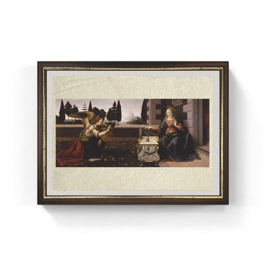 Leonardo Da Vinci's Annunciation on fine Amalfi paper