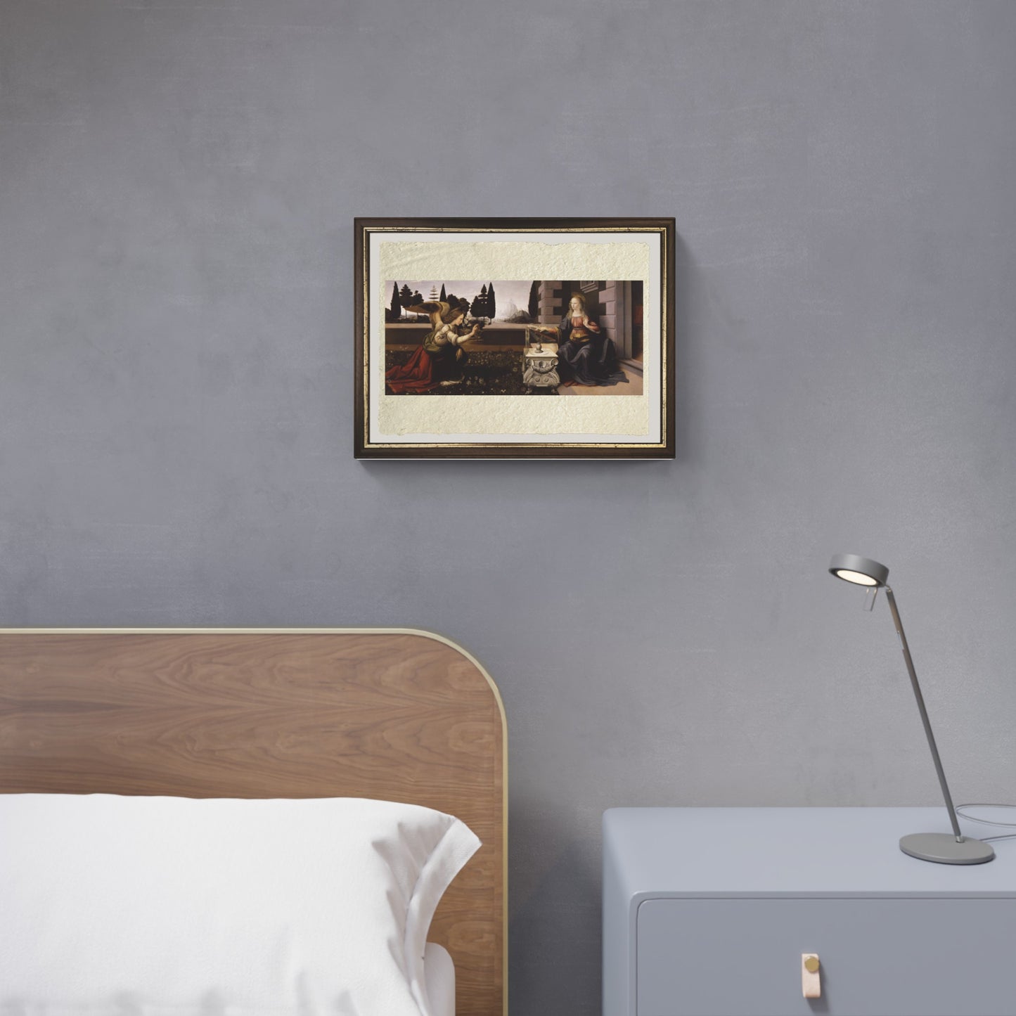 Leonardo Da Vinci's Annunciation on fine Amalfi paper