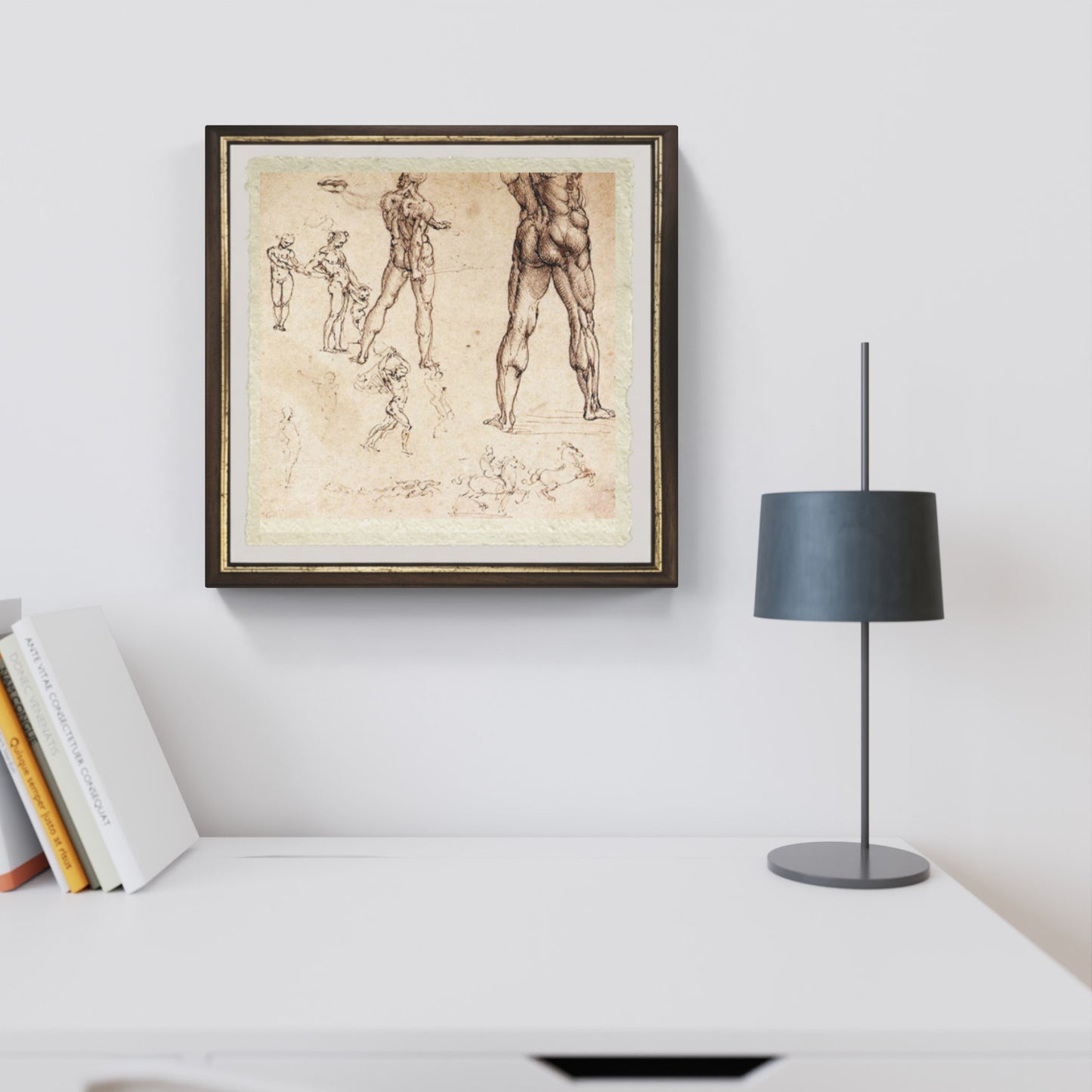 Anatomical studies by Leonardo Da Vinci on fine Amalfi paper