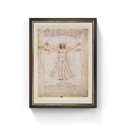 Leonardo Da Vinci's Vitruvian Man on fine Amalfi paper