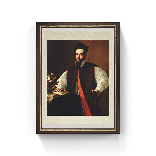 Ritratto di Maffeo Barberini (Corsini) di  Caravaggio su pregiata carta Amalfi