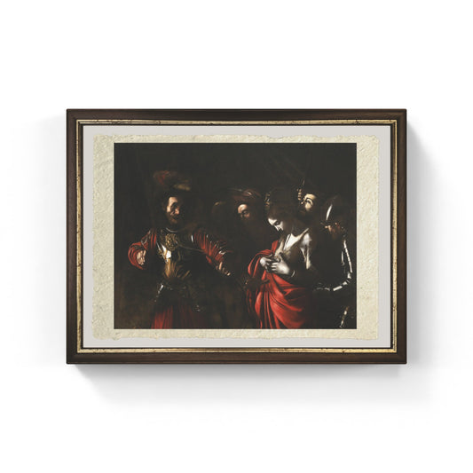 Martirio di Sant'Orsola di Caravaggio su pregiata carta Amalfi