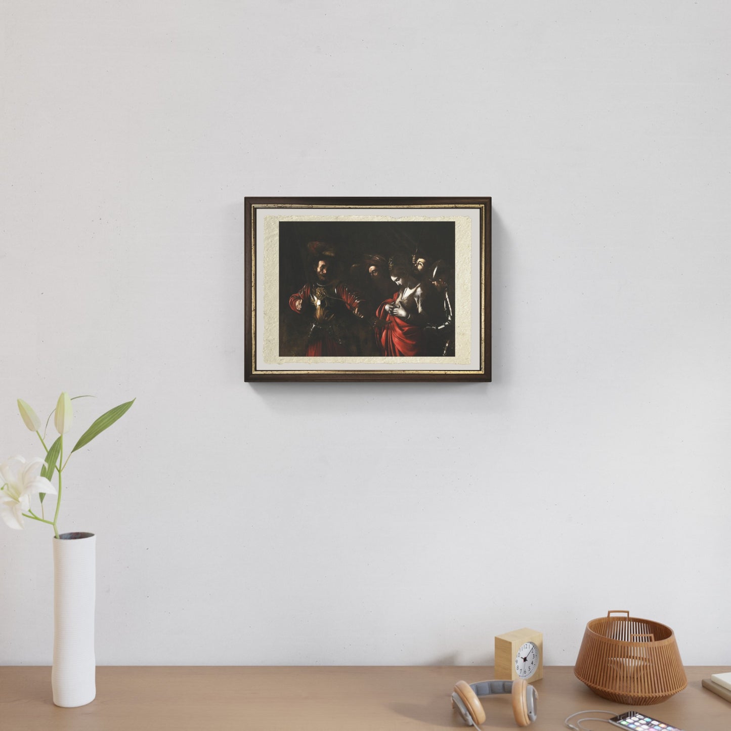 Martirio di Sant'Orsola di Caravaggio su pregiata carta Amalfi