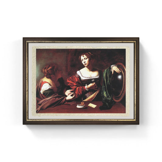 Marta e Maria Maddalena di Caravaggio su pregiata carta Amalfi