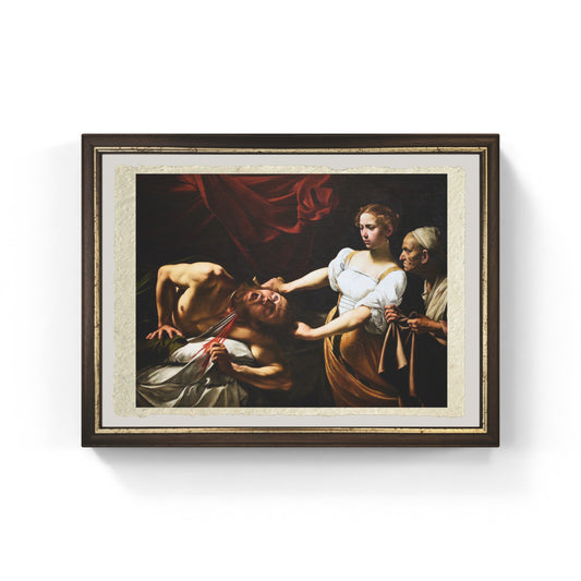 Giuditta e Oloferne di Caravaggio su pregiata carta Amalfi