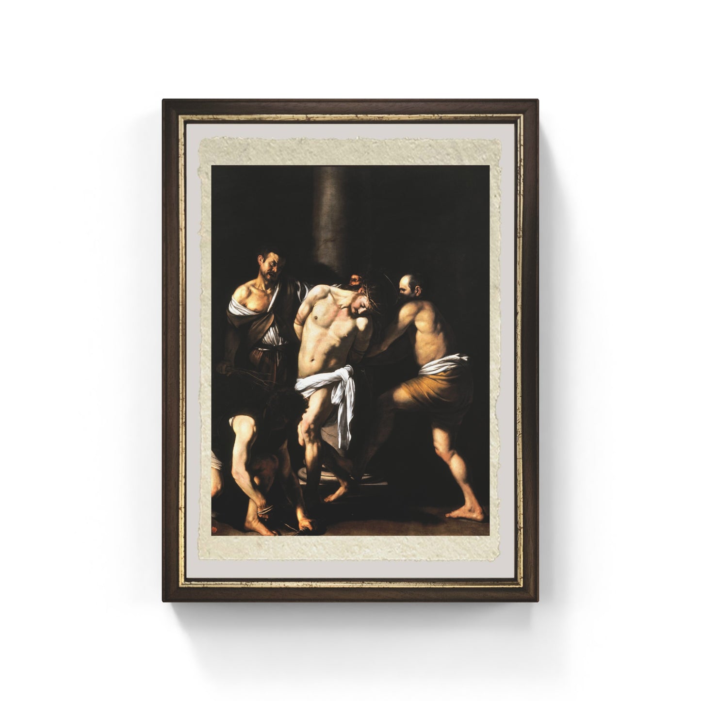 Flagellazione di Cristo di Caravaggio su pregiata carta Amalfi