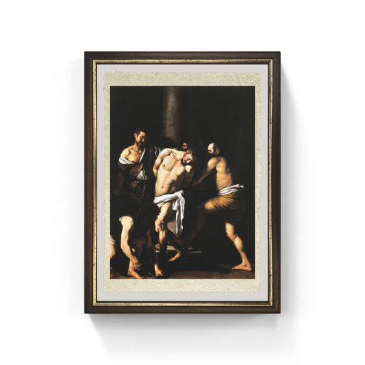 Flagellazione di Cristo di Caravaggio su pregiata carta Amalfi