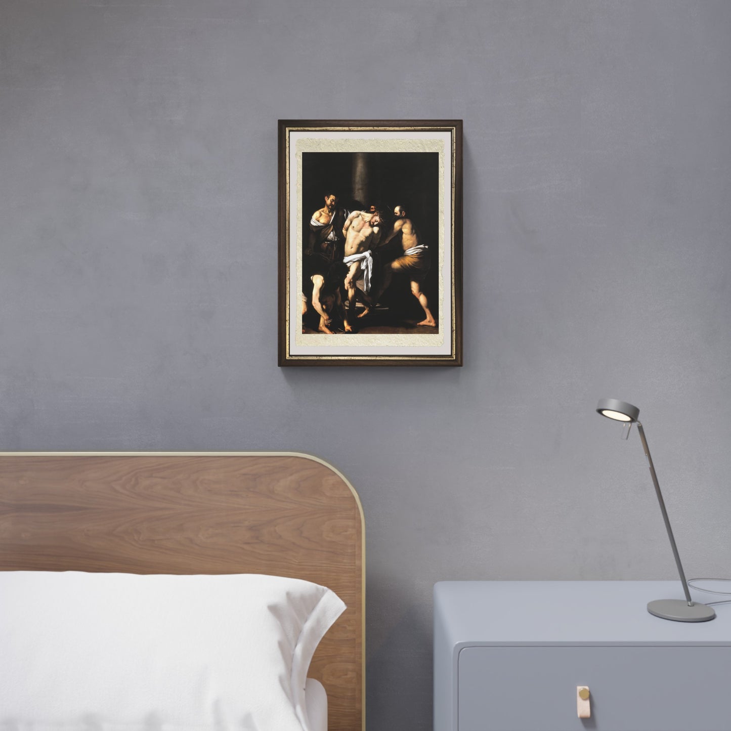 Flagellazione di Cristo di Caravaggio su pregiata carta Amalfi