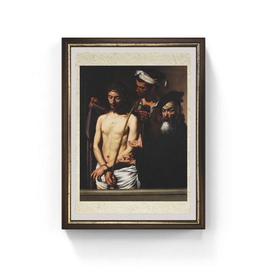 Ecce homo di Caravaggio su pregiata carta Amalfi