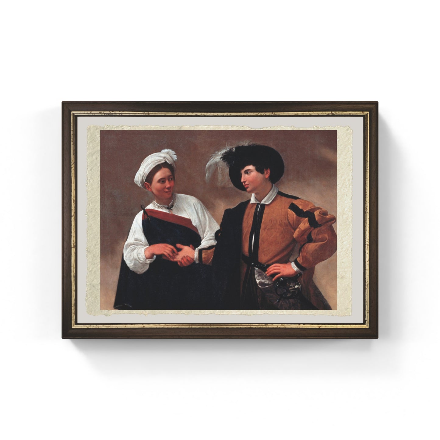 Buona ventura di Caravaggio su pregiata carta Amalfi