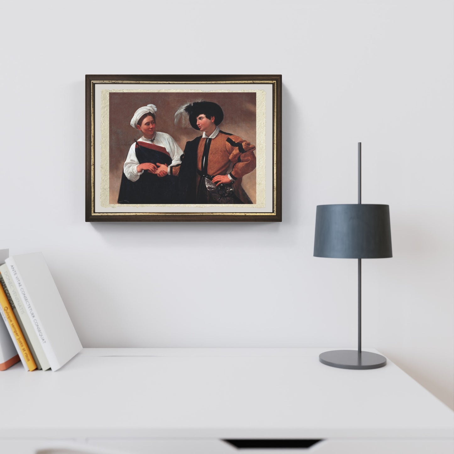 Buona ventura di Caravaggio su pregiata carta Amalfi