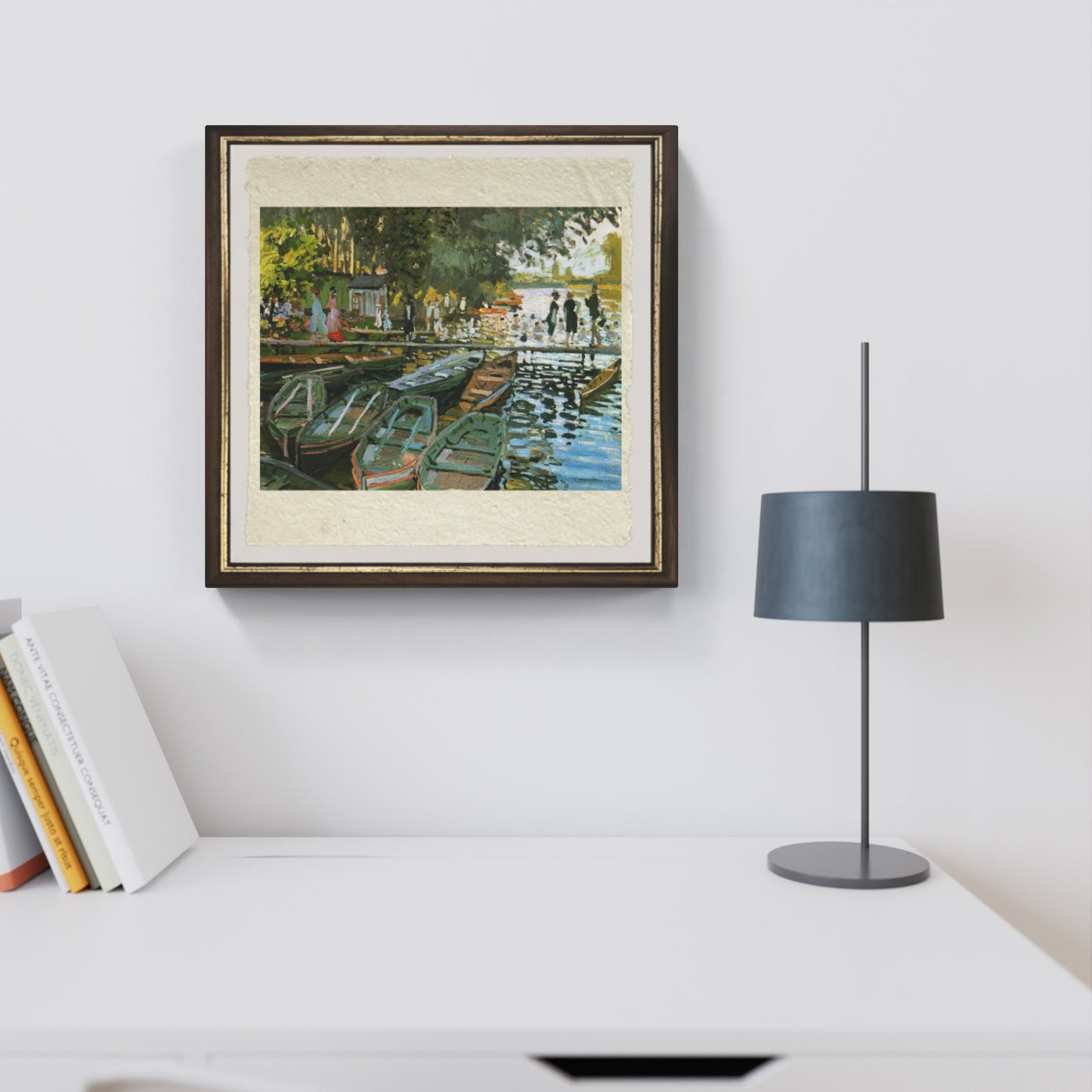 Bagnanti a la Grenouillère di Claude Monet su pregiata carta Amalfi