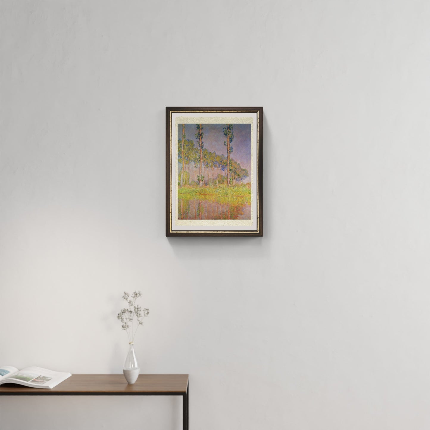 Tre alberi in primavera di Claude Monet su pregiata carta Amalfi