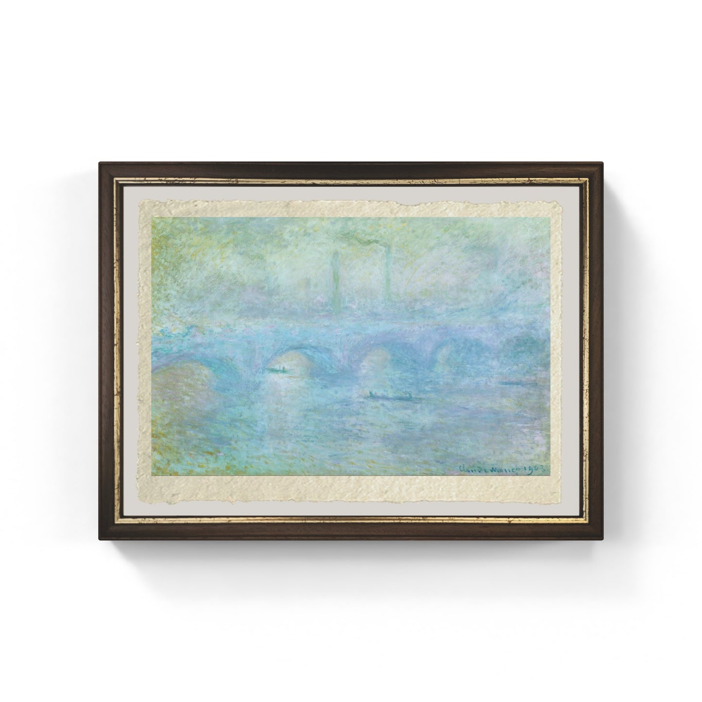 Waterloo fog effect, painting by Claude Monet
