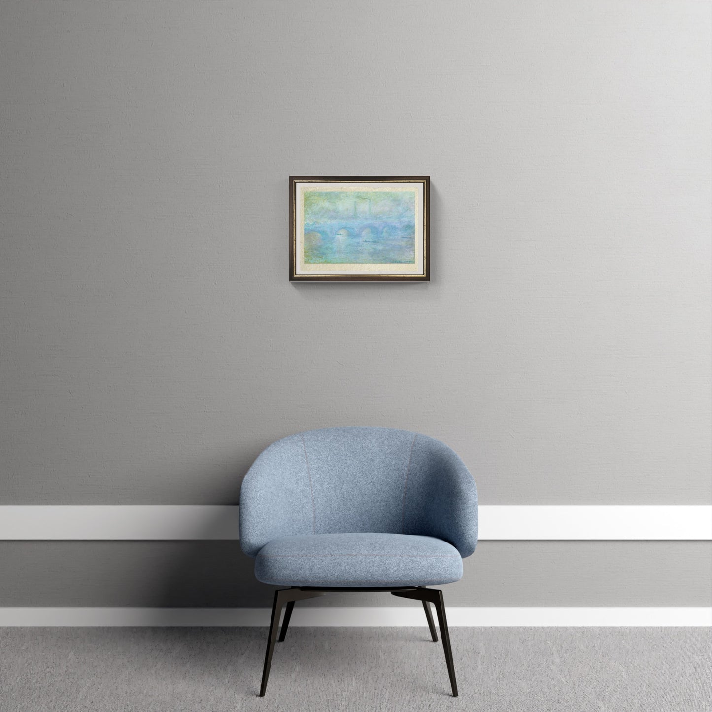 Waterloo fog effect, painting by Claude Monet