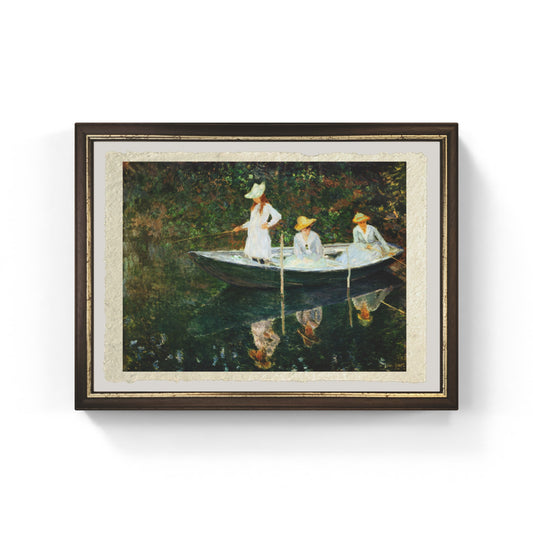 Boat at Giverny, painting by Claude Monet