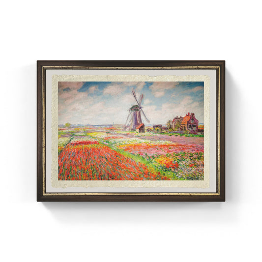 Tulip Field in Holland, painting by Claude Monet