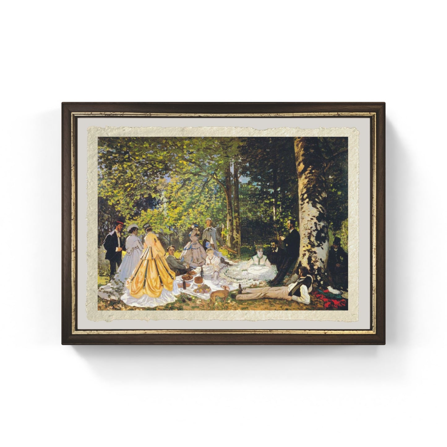 Colazione sull'erba di Claude Monet su pregiata carta Amalfi