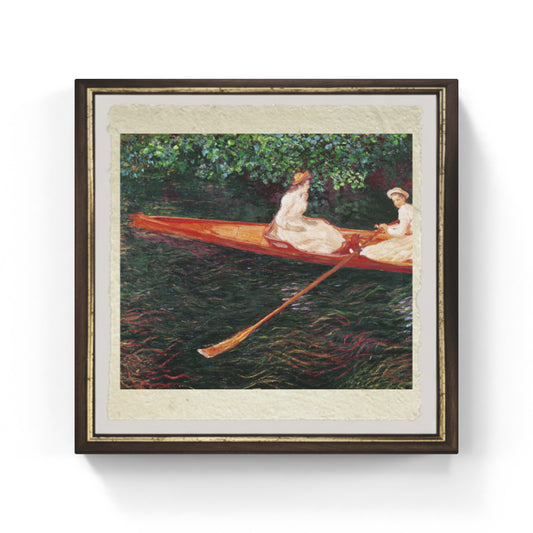 Canoe sull'Epte di Claude Monet su pregiata carta Amalfi