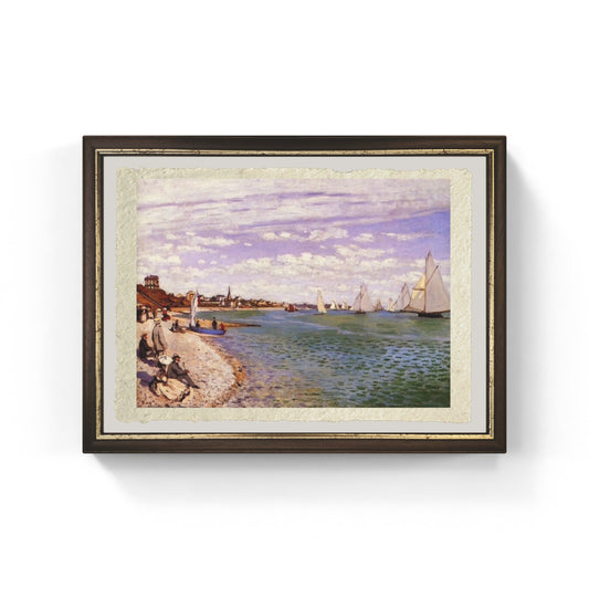 Regate a Saint Adresse di Claude Monet su pregiata carta Amalfi