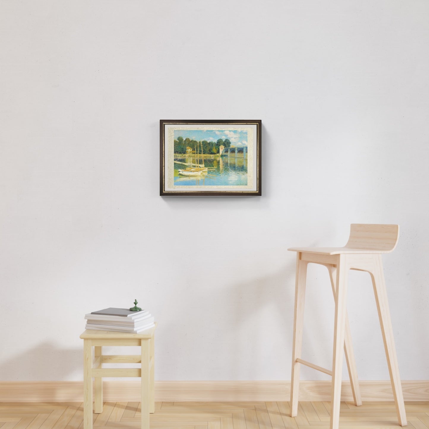 Ponte di argenteuil di Claude Monet su pregiata carta Amalfi