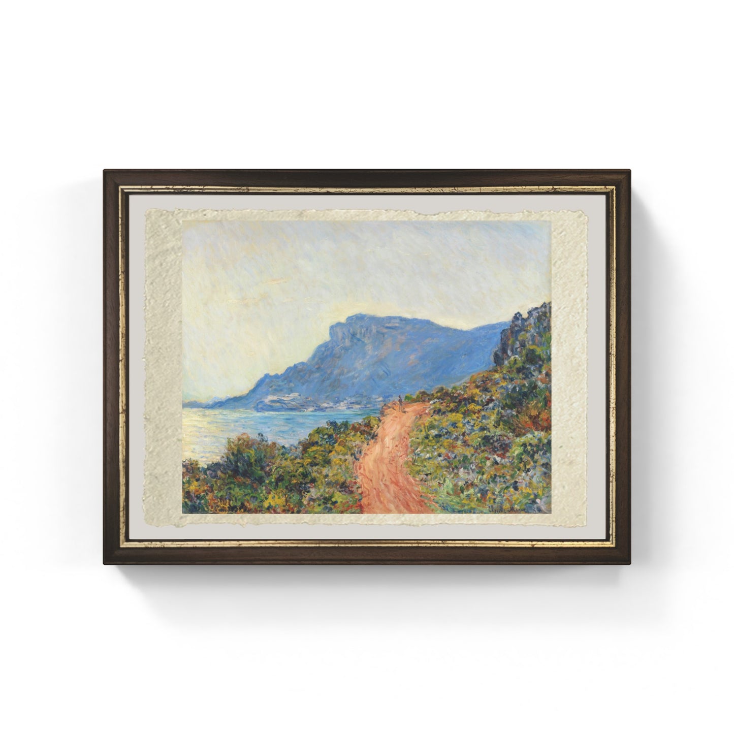 Le corniche vicino a Monaco di Claude Monet su pregiata carta Amalfi