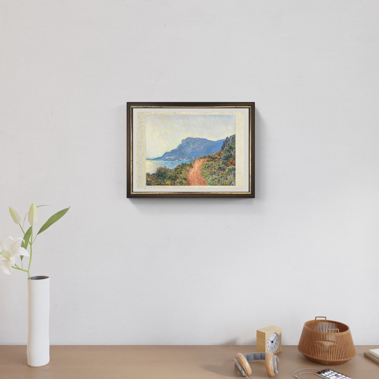 Le corniche vicino a Monaco di Claude Monet su pregiata carta Amalfi