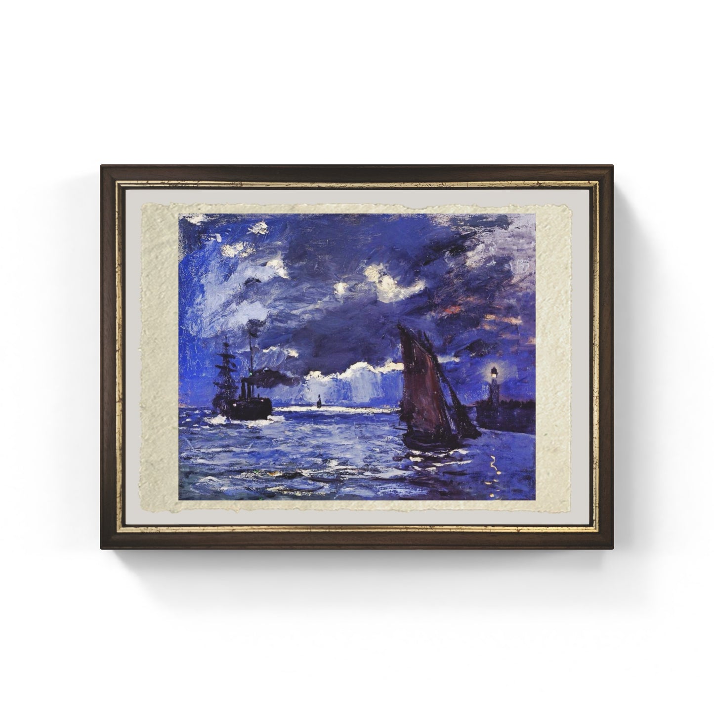 A Seascape, Shipping by Moonlight, painting by Claude Monet