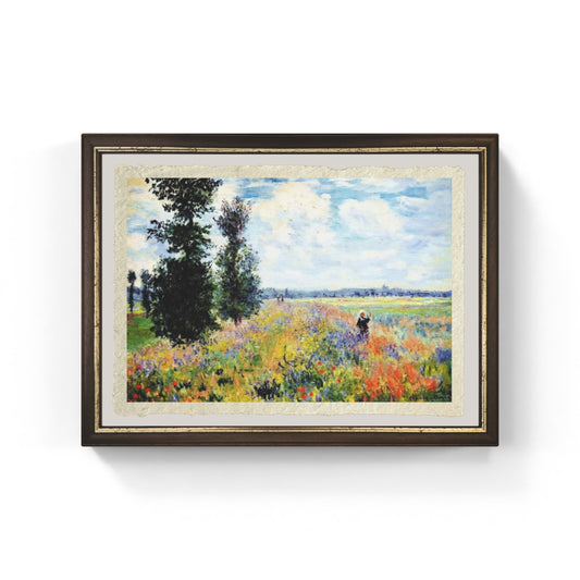 Campo di papaveri vicino ad Argenteuil di Claude Monet su pregiata carta Amalfi