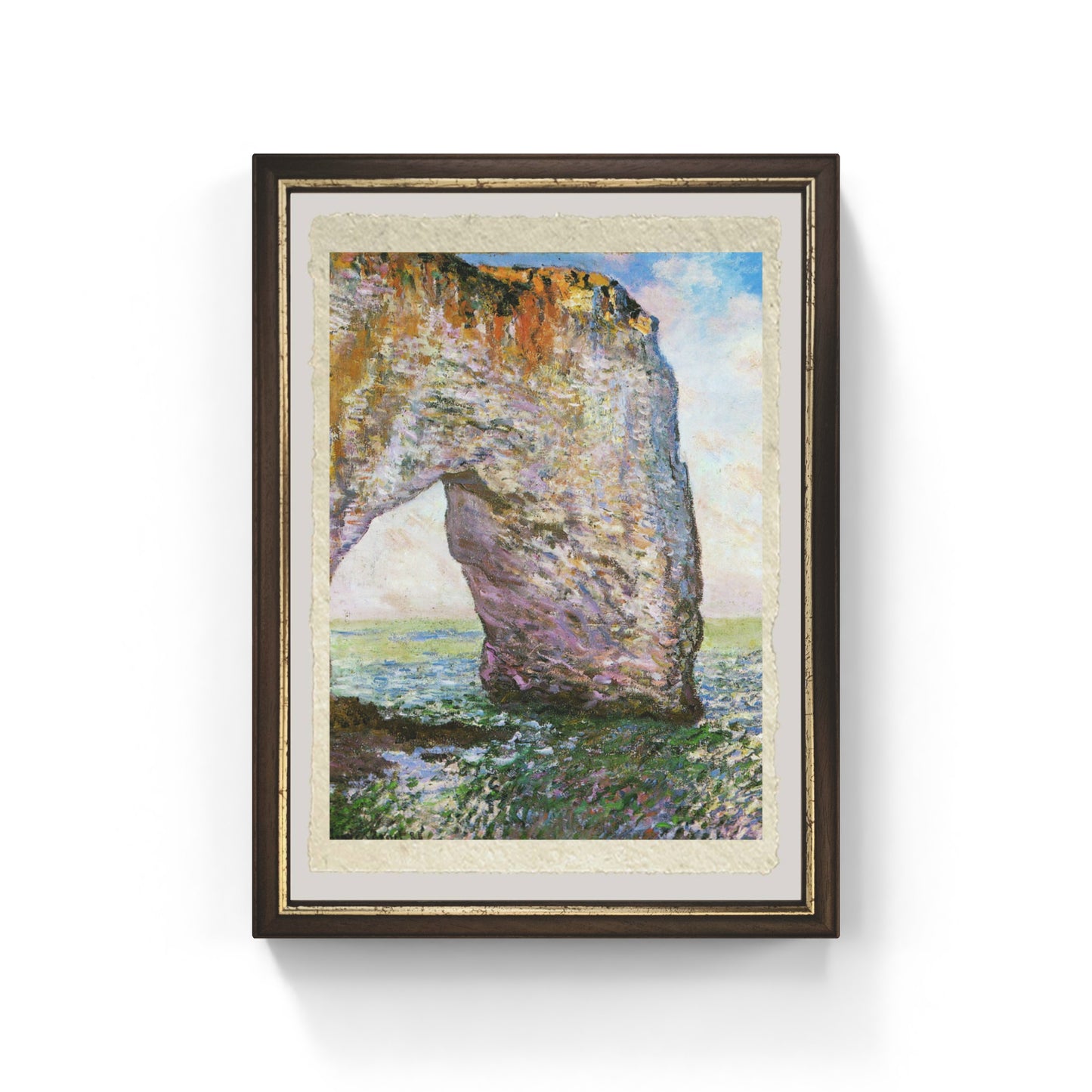 La Manneporte di Claude Monet su pregiata carta Amalfi