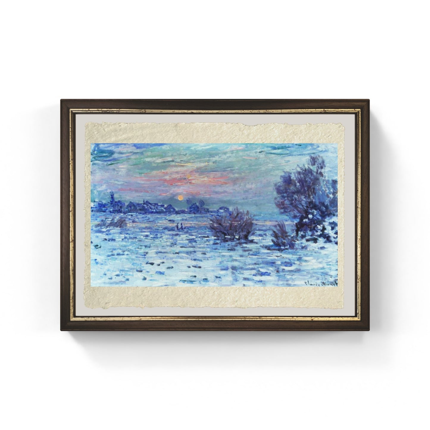 Ice on the Seine near Bougival, painting by Claude Monet