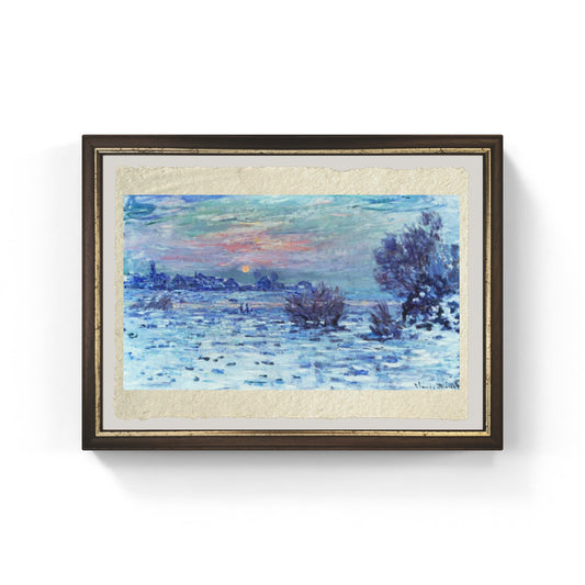 Il ghiaccio sulla Senna vicino a Bougival di Claude Monet su pregiata carta Amalfi