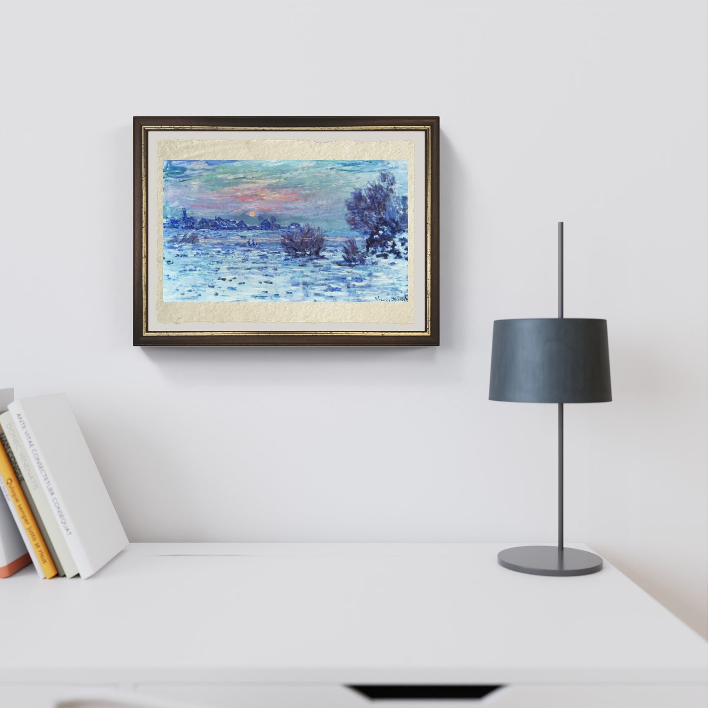 Ice on the Seine near Bougival, painting by Claude Monet