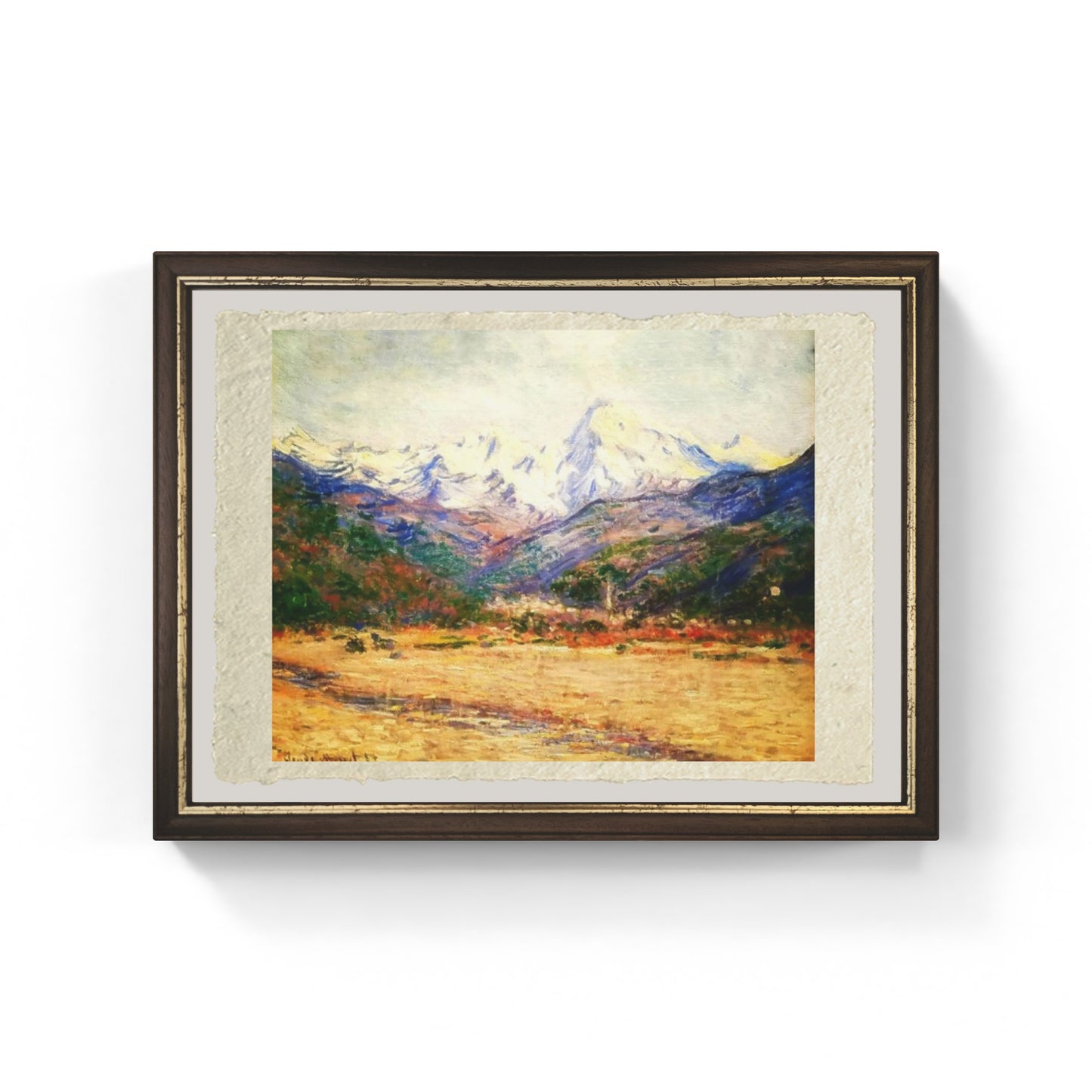 La valle della Nervia di Claude Monet su pregiata carta Amalfi