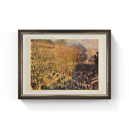 Boulevard des Capucines di Claude Monet su pregiata carta Amalfi