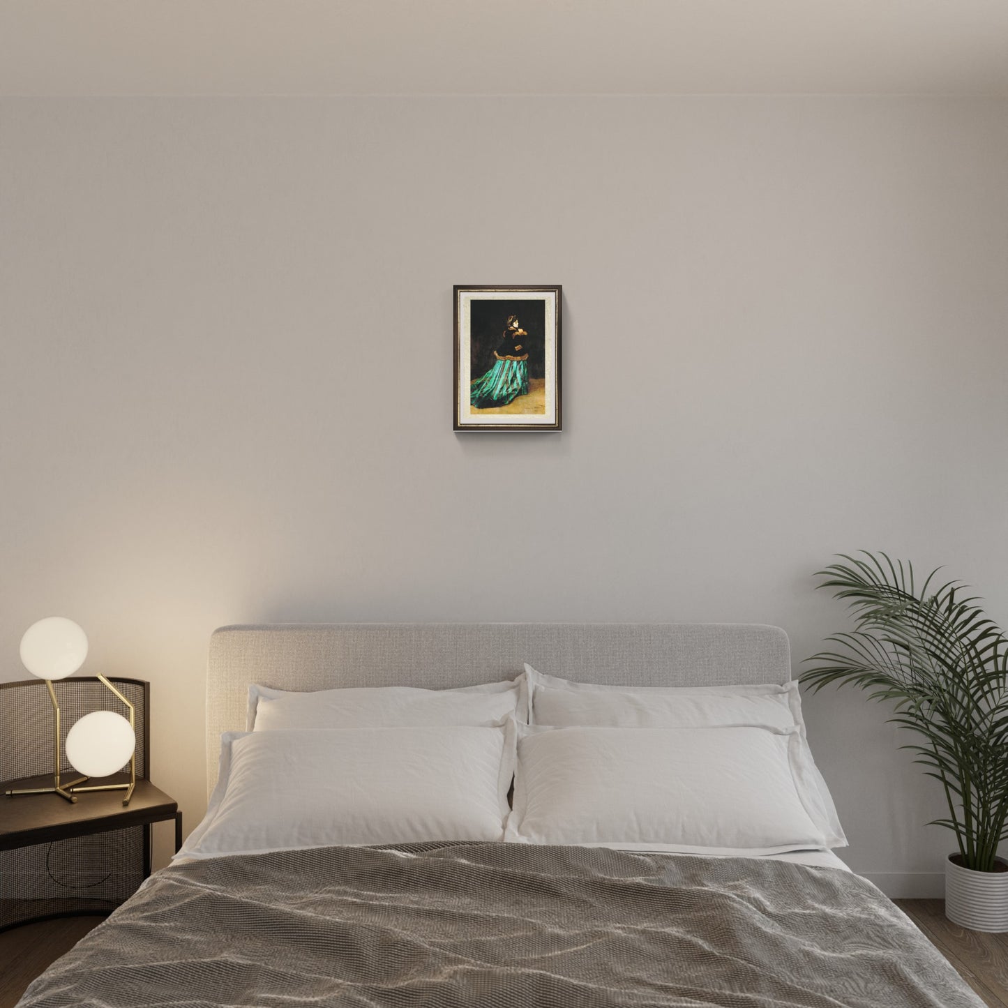 Camille in abito verde di Claude Monet su pregiata carta Amalfi