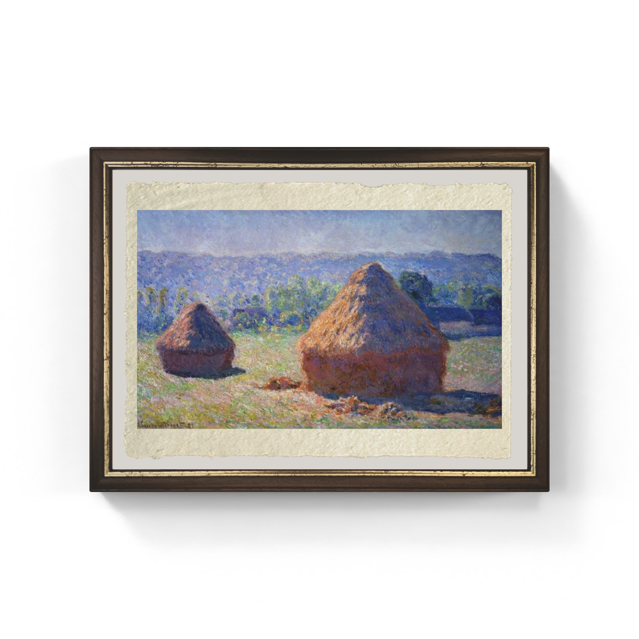 Haystacks, painting by Claude Monet – Trizio Editore