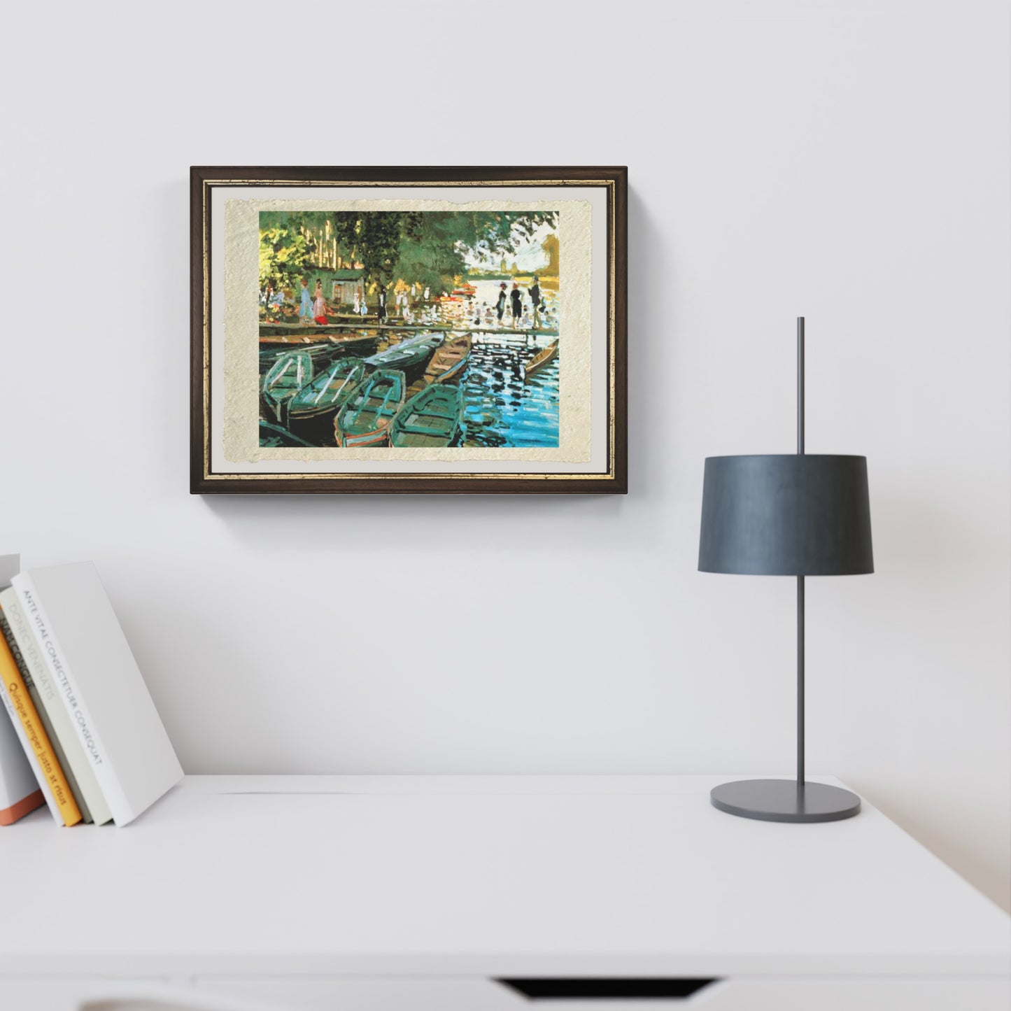 La Grenouillère di Claude Monet su pregiata carta Amalfi